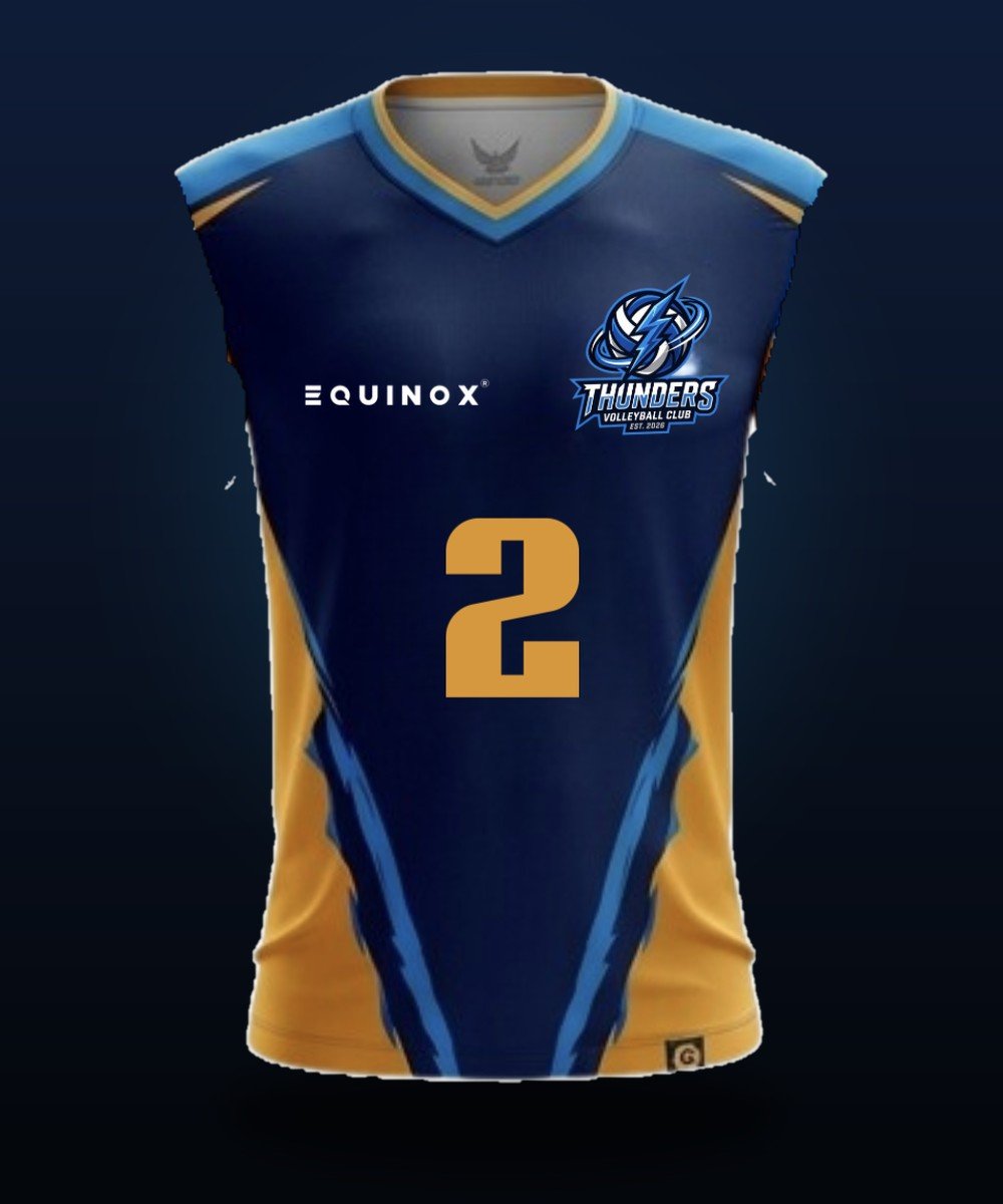Camisa Thunders Femenino Azul, vista frontal